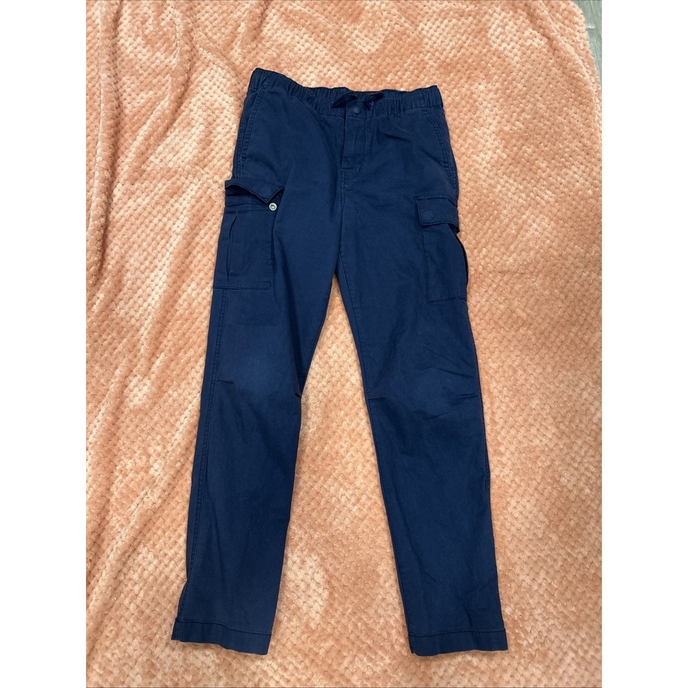 Polo Ralph Lauren Cargo Pants Boys‎ 16 Blue Utility Pull On Elastic Waist Cotton
